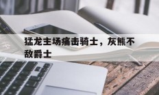 关于猛龙主场痛击骑士，灰熊不敌爵士的信息